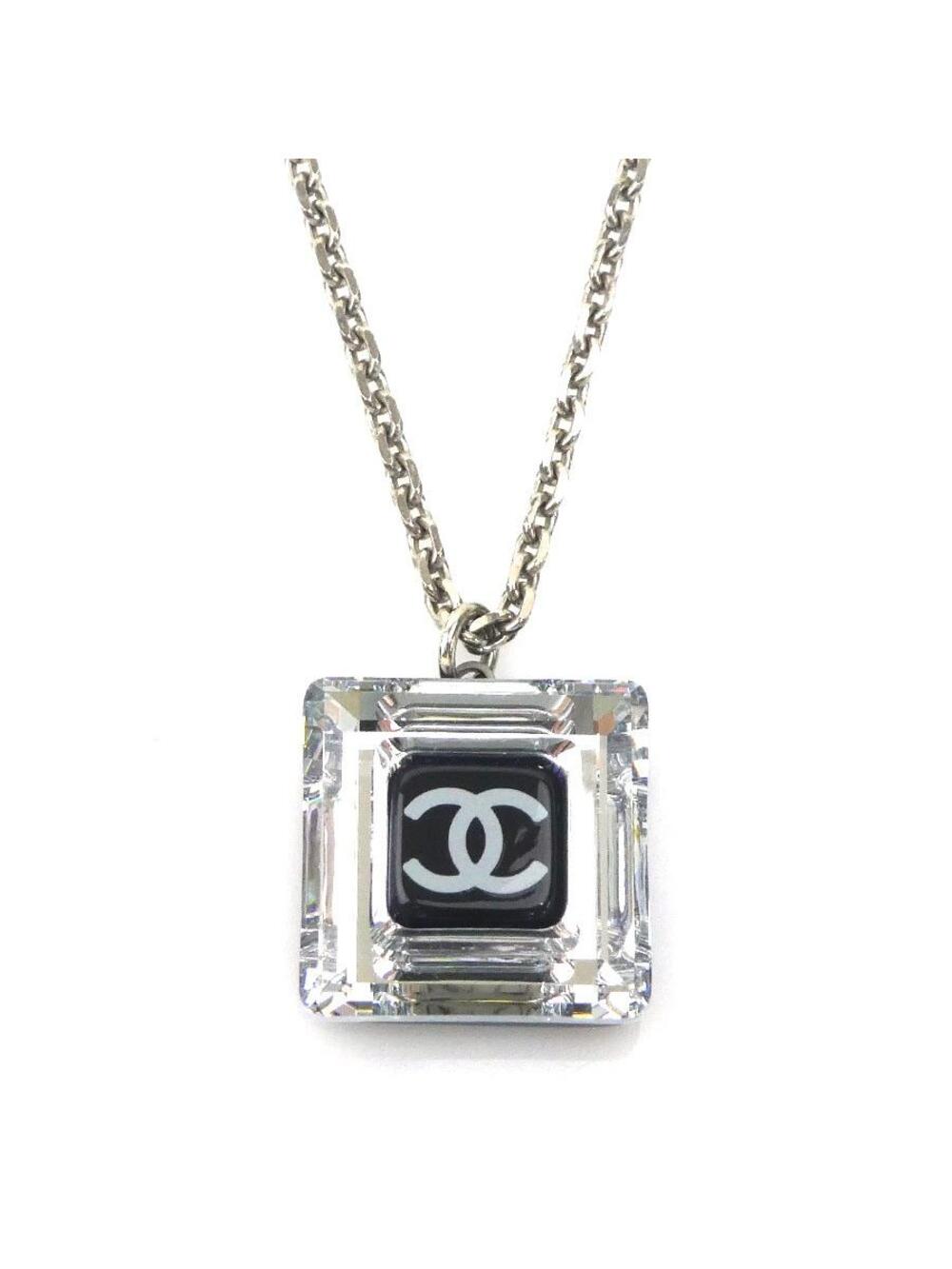 Auth Chanel Cc Logo Necklace #345757C41B
